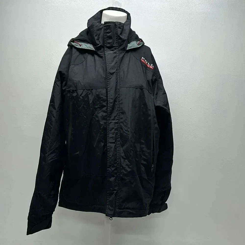 Ralph Lauren Polo Sport Coat Jacket Winter Heavyweight Black Men's Size Medium